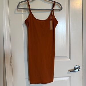 SKIMS Rust Slip Dress